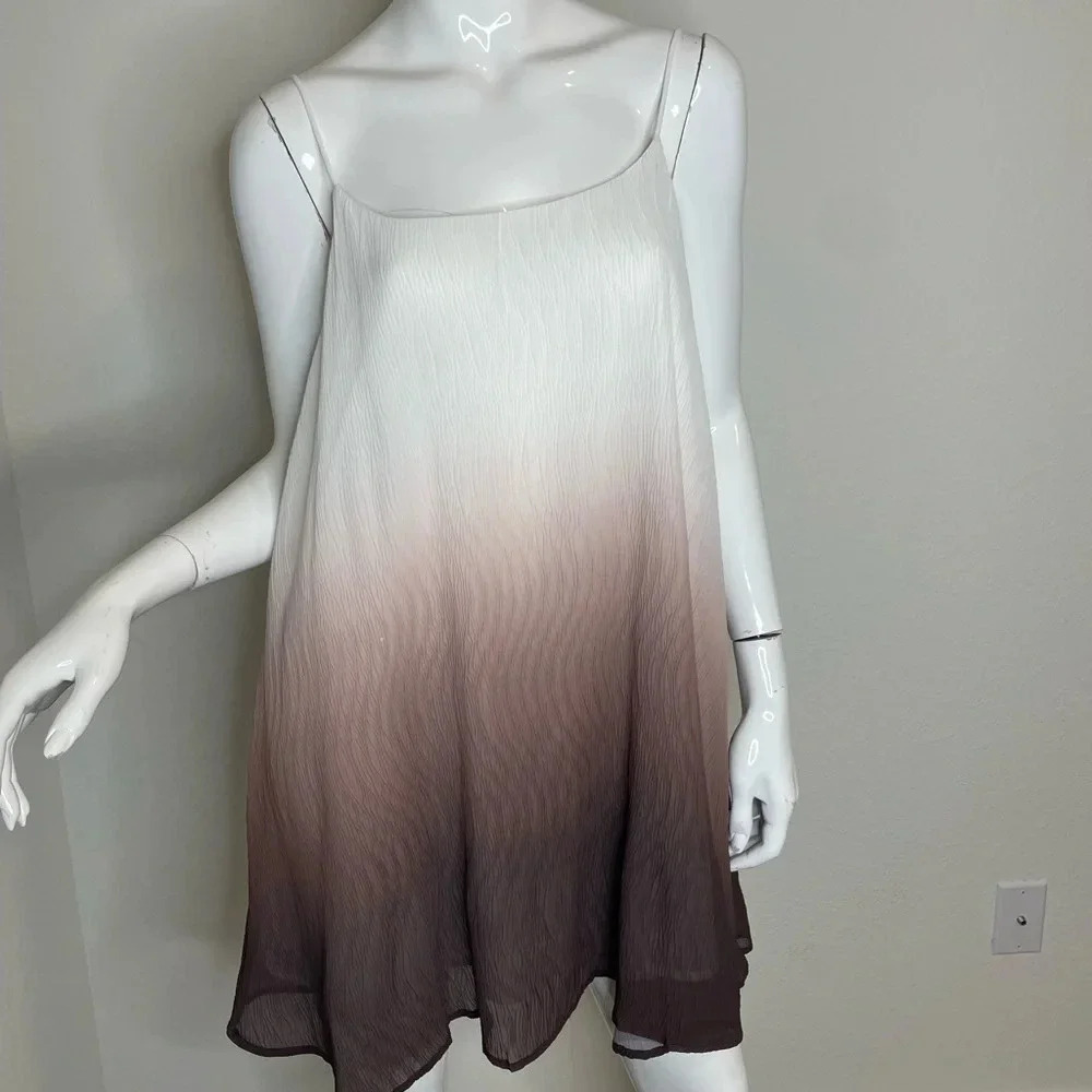 Hayden Bottega Sepia Ombré trapeze Summer dress Size Small - Picture 9 of 9